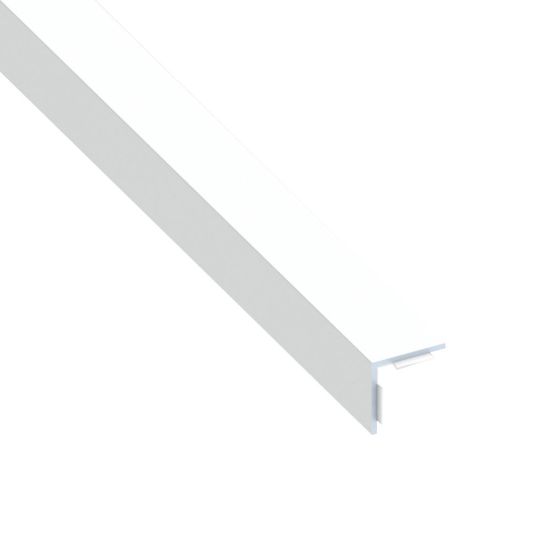 Immagine di ANGOLARE AUTOADESIVO 20 MM x 20 MM SPESSORE 1,5 MM ALLUMINIO BIANCO LUNGHEZZA 1 MT