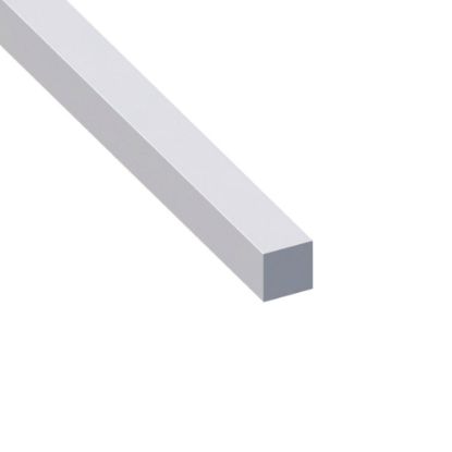 Immagine di BARRA QUADRA 16 MM x 16 MM ALLUMINIO ARGENTO LUNGHEZZA 1 MT
