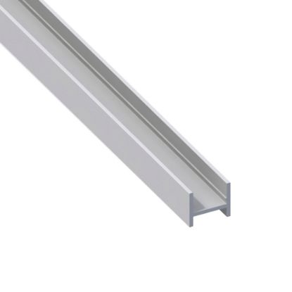 Immagine di PROFILO AD H 16 MM x 19,5 MM SPESSORE 1,5 MM ALLUMINIO ARGENTO LUNGHEZZA 1 MT