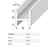 Immagine di PROFILO AD H 16 MM x 19,5 MM SPESSORE 1,5 MM ALLUMINIO ARGENTO LUNGHEZZA 1 MT