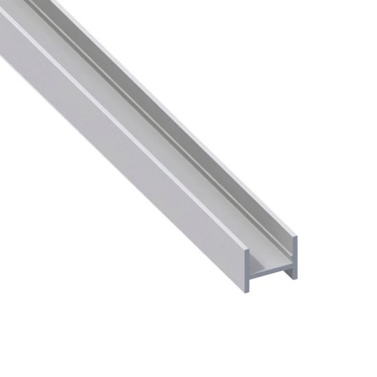Immagine di PROFILO AD H 14 MM x 16,5 MM SPESSORE 1,5 MM ALLUMINIO ARGENTO LUNGHEZZA 1 MT