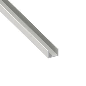 Immagine di PROFILO AD U 10 MM X12 MM SPESSORE 1 MM PVC BIANCO LUNGHEZZA 2 MT