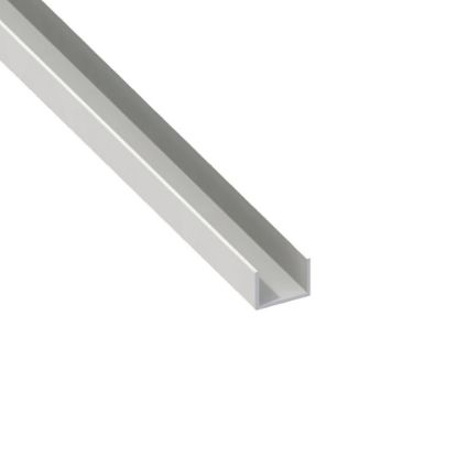 Immagine di PROFILO AD U 10 MM X12 MM SPESSORE 1 MM PVC BIANCO LUNGHEZZA 2 MT