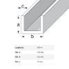 Immagine di PROFILO AD U 10 MM X12 MM SPESSORE 1 MM PVC BIANCO LUNGHEZZA 2 MT