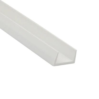 Immagine di PROFILO AD U 10 MM X44 MM SPESSORE 1 MM PVC BIANCO LUNGHEZZA 1 MT
