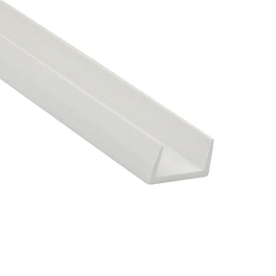 Immagine di PROFILO AD U 10 MM X18 MM SPESSORE 1 MM PVC BIANCO LUNGHEZZA 1 MT
