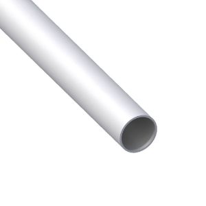 Immagine di TUBO TONDO DIAMETRO 25 MM SPESSORE 1,5 MM ALLUMINIO ARGENTO LUNGHEZZA 2 MT