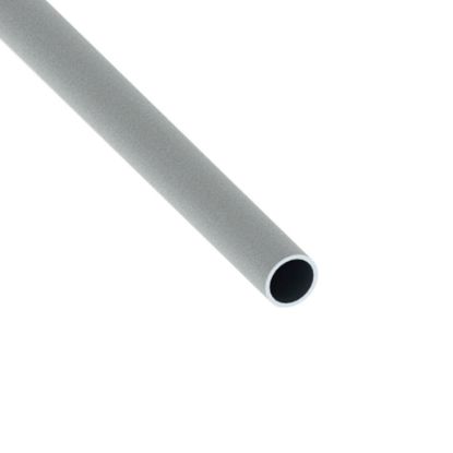 Immagine di TUBO TONDO DIAMETRO 12 MM SPESSORE 1 MM ALLUMINIO INOX SPAZZOLATO LUNGHEZZA 1 MT