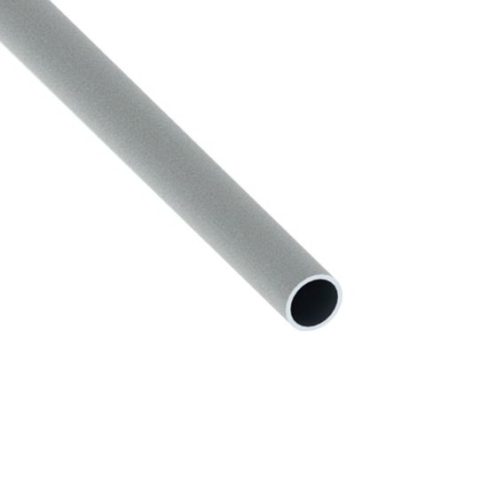 Immagine di TUBO TONDO DIAMETRO 8 MM SPESSORE 1 MM ALLUMINIO INOX SPAZZOLATO LUNGHEZZA 1 MT