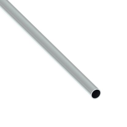 Immagine di TUBO TONDO DIAMETRO 12 MM SPESSORE 1 MM ALLUMINIO BRILLANTE LUNGHEZZA 1 MT