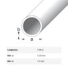 Immagine di TUBO TONDO DIAMETRO 12 MM SPESSORE 1 MM ALLUMINIO ARGENTO LUNGHEZZA 1 MT