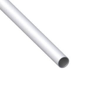 Immagine di TUBO TONDO DIAMETRO 10 MM SPESSORE 1 MM ALLUMINIO ARGENTO LUNGHEZZA 1 MT