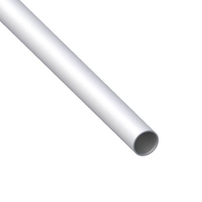 Immagine di TUBO TONDO DIAMETRO 10 MM SPESSORE 1 MM ALLUMINIO ARGENTO LUNGHEZZA 1 MT