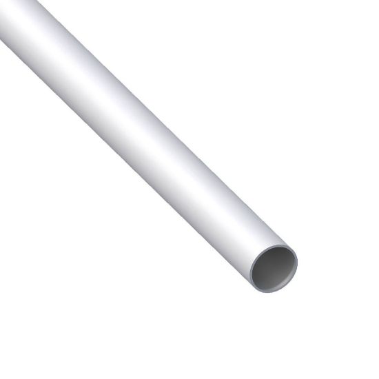 Immagine di TUBO TONDO DIAMETRO 8 MM SPESSORE 1 MM ALLUMINIO ARGENTO LUNGHEZZA 1 MT