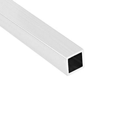 Immagine di TUBO QUADRATO 15 MM x 15 MM SPESSORE 1 MM ALLUMINIO BRILLANTE LUNGHEZZA 1 MT