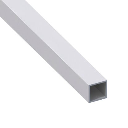 Immagine di TUBO QUADRATO 15 MM X 15 MM SPESSORE 1 MM ALLUMINIO ARGENTO LUNGHEZZA 2 MT