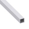 Immagine di TUBO QUADRATO 10 MM x 10 MM SPESSORE 1 MM ALLUMINIO ARGENTO LUNGHEZZA 1 MT