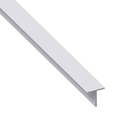 Immagine di PROFILO A T 20 MM x 20 MM SPESSORE 1,5 MM ALLUMINIO ARGENTO LUNGHEZZA 1 MT