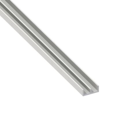 Immagine di PROFILO DOPPIA U 6 MM x 18 MM x 6 MM SPESSORE 1 MM PVC BIANCO LUNGHEZZA 1 MT