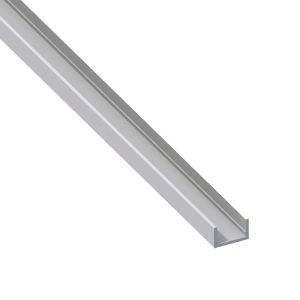 Immagine di PROFILO AD U 10 MM X16,5 MM SPESSORE 1,5 MM ALLUMINIO ARGENTO LUNGHEZZA 2 MT