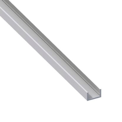 Immagine di PROFILO AD U 10 MM X13,5 MM SPESSORE 1,5 MM ALLUMINIO ARGENTO LUNGHEZZA 2 MT
