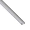 Immagine di PROFILO AD U 10 MM X11,5 MM SPESSORE 1,5 MM ALLUMINIO ARGENTO LUNGHEZZA 2 MT