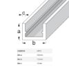 Immagine di PROFILO AD U 10 MM X11,5 MM SPESSORE 1,5 MM ALLUMINIO ARGENTO LUNGHEZZA 2 MT