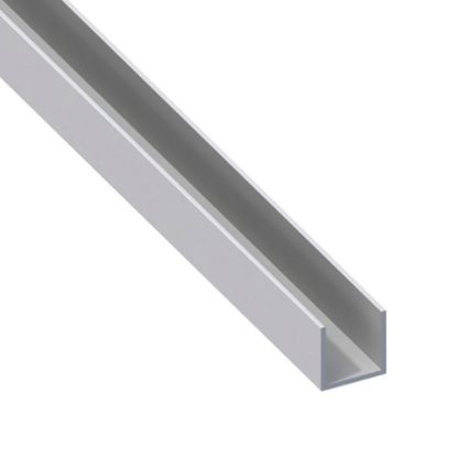 Immagine di PROFILO AD U 8,2 MM x 10,1 MM SPESSORE 1,3 MM ALLUMINIO ARGENTO LUNGHEZZA 1 MT