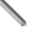 Immagine di PROFILO AD U 8,2 MM x 10,1 MM SPESSORE 1,3 MM ALLUMINIO ARGENTO LUNGHEZZA 1 MT