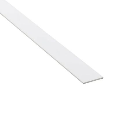 Immagine di BARRA PIATTA 20 MM x 2 MM ALLUMINIO BIANCO LUNGHEZZA 1 MT