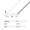 Immagine di BARRA PIATTA 30 MM x 2 MM ALLUMINIO INOX SPAZZOLATO LUNGHEZZA 1 MT