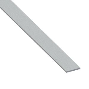 Immagine di BARRA PIATTA 25 MM x 2 MM ALLUMINIO INOX SPAZZOLATO LUNGHEZZA 1 MT