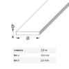 Immagine di BARRA PIATTA 30 MM x 2 MM ALLUMINIO BRILLANTE LUNGHEZZA 2 MT