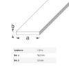 Immagine di BARRA PIATTA 50 MM x 3 MM ALLUMINIO ARGENTO LUNGHEZZA 1 MT