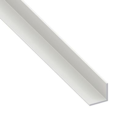 Immagine di ANGOLARE 25 MM x 25 MM SPESSORE 1,8 MM PVC BIANCO LUNGHEZZA 2 MT