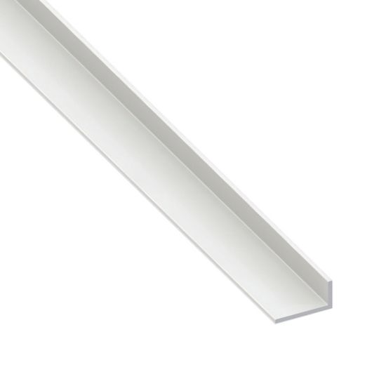 Immagine di ANGOLARE 20 MM x 20 MM SPESSORE 1,5 MM PVC BIANCO LUNGHEZZA 2 MT