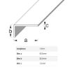 Immagine di ANGOLARE 25 MM x 28 MM SPESSORE 1 MM PVC BIANCO LUNGHEZZA 1 MT
