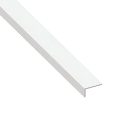 Immagine di ANGOLARE 19 MM x 28 MM SPESSORE 1 MM PVC BIANCO LUNGHEZZA 1 MT