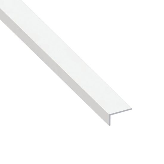 Immagine di ANGOLARE 19 MM X 22 MM SPESSORE 1 MM PVC BIANCO LUNGHEZZA 1 MT