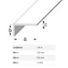 Immagine di ANGOLARE 13 MM x 22 MM SPESSORE 1 MM PVC BIANCO LUNGHEZZA 1 MT