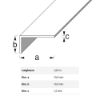 Immagine di ANGOLARE 10 MM x 19 MM SPESSORE 1 MM PVC BIANCO LUNGHEZZA 1 MT