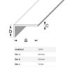 Immagine di ANGOLARE 10 MM x 13 MM SPESSORE 1 MM PVC BIANCO LUNGHEZZA 1 MT