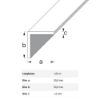 Immagine di ANGOLARE 50 MM x 50 MM SPESSORE 1,2 MM PVC BIANCO LUNGHEZZA 1 MT