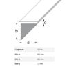 Immagine di ANGOLARE 40 MM x 40 MM SPESSORE 1,2 MM PVC BIANCO LUNGHEZZA 1 MT