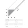 Immagine di ANGOLARE 30 MM x 30 MM SPESSORE 1,1 MM PVC BIANCO LUNGHEZZA 1 MT