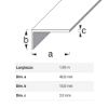 Immagine di ANGOLARE 40 MM x 10 MM SPESSORE 2 MM PVC BIANCO LUNGHEZZA 1 MT