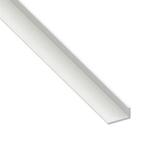 Immagine di ANGOLARE 25 MM X 20 MM SPESSORE 2 MM PVC BIANCO LUNGHEZZA 1 MT