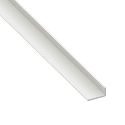 Immagine di ANGOLARE 25 MM x 20 MM SPESSORE 2 MM PVC BIANCO LUNGHEZZA 1 MT