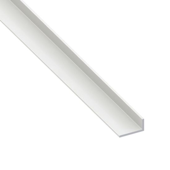 Immagine di ANGOLARE 25 MM x 20 MM SPESSORE 2 MM PVC BIANCO LUNGHEZZA 1 MT
