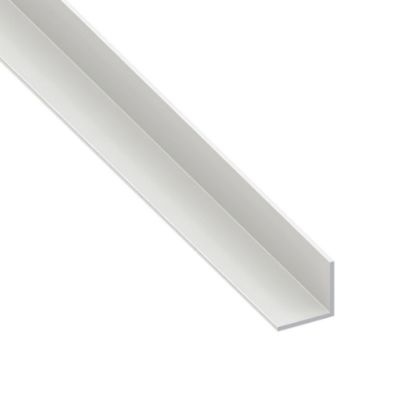 Immagine di ANGOLARE 20 MM x 20 MM SPESSORE 1 MM PVC BIANCO LUNGHEZZA 1 MT